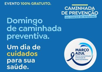 Feira: caminhada de prevenção do câncer de intestino acontece neste domingo na avenida Noide Cerqueira