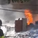 Galpão de fábrica de travesseiros pega fogo em Feira de Santana
