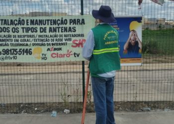 Secretaria Municipal de Meio Ambiente realiza fiscalização contra poluição visual