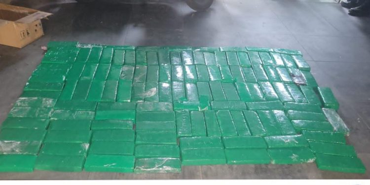 Cipe LN encontra 100 kg de maconha em bagageiro de ônibus na cidade de Feira de Santana