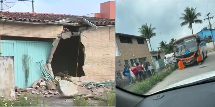 Ônibus invade casa após motorista ter queda de pressão em Feira de Santana