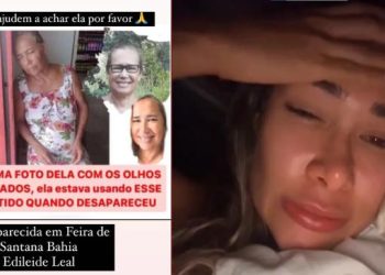 Com mãe desaparecida há dois meses em Feira, ex-BBB pede ajuda aos seguidores