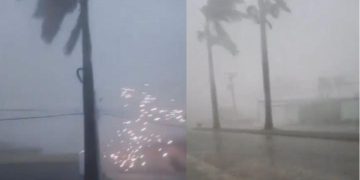 Temporal derruba árvores, destelha casas e deixa cidade baiana sem energia elétrica