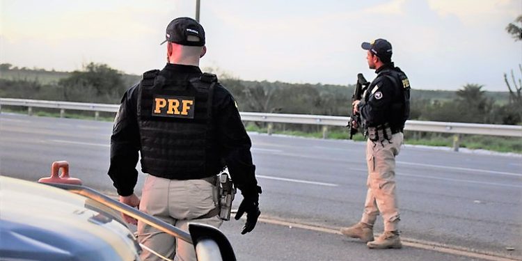 PRF apreende caminhão que transportava carga viva irregularmente em Feira de Santana