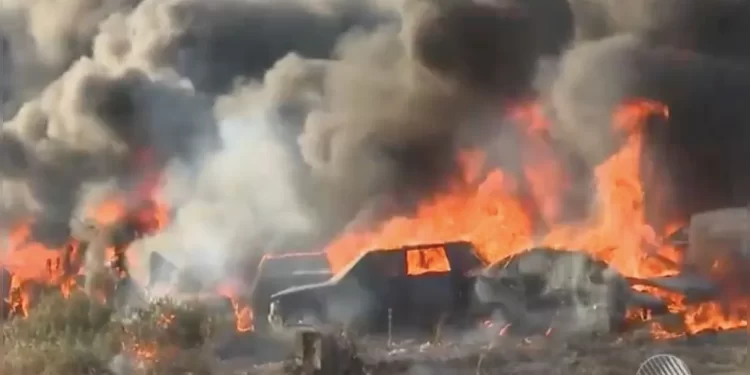 Incêndio atinge complexo do Derba em Feira de Santana