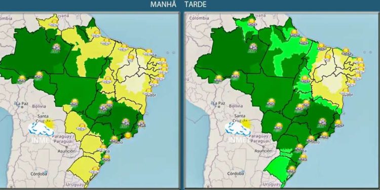 Noite de Natal pode ser chuvosa na maior parte do país