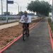 Ciclovia na avenida Noide Cerqueira recebe sinalização