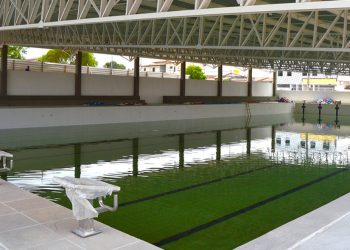 Com piscina olímpica e quadra poliesportiva, escola Diva Matos Portela será entregue em breve