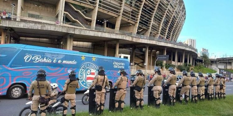 PM monta policiamento especial para o Bahia x Atlético Mineiro