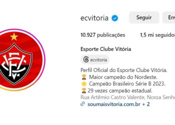 Vitória atualiza escudo em rede social e estreia camisa com estrela em jogo contra o Jacuipense