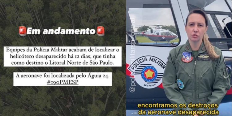 Após 12 dias de buscas, helicóptero que desapareceu em SP com quatro pessoas a bordo é localizado