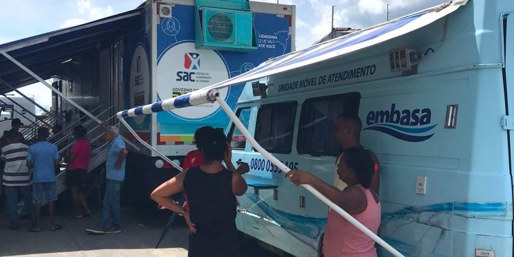 Unidade Móvel da Embasa participa de ação de atendimento no Parque Panorama 