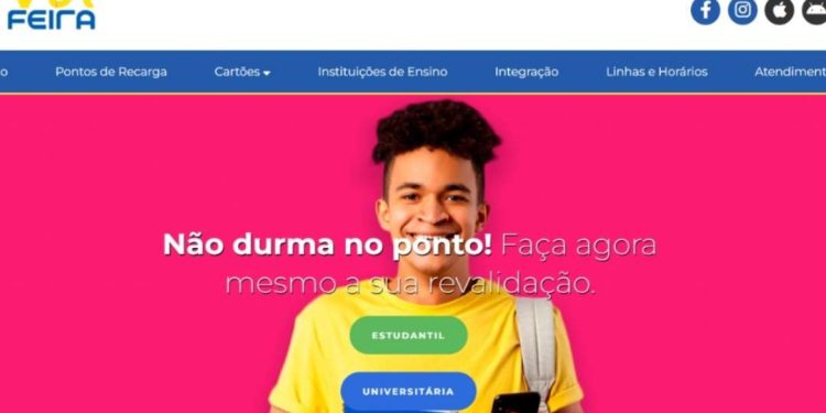 Estudantes devem revalidar o cartão Via Feira até 31 de março