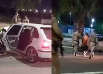 Perseguição na Avenida Presidente Dutra termina com colisão e incêndio de veículo