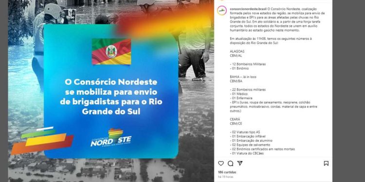 Governadores do Nordeste anunciam envio de bombeiros e equipamentos para o Rio Grande do Sul