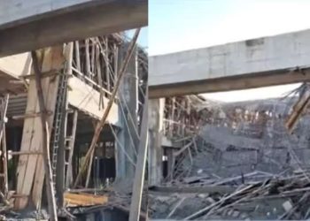 Prédio em construção desaba e deixa dez operários feridos na Bahia