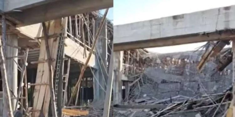 Prédio em construção desaba e deixa dez operários feridos na Bahia