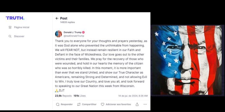 Donald Trump se pronuncia após sofrer atentado: “Deus impediu que o pior acontecesse”