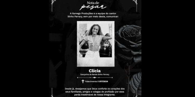 Dançarina de banda de arrocha morre em hospital na Bahia com suspeita de dengue hemorrágica