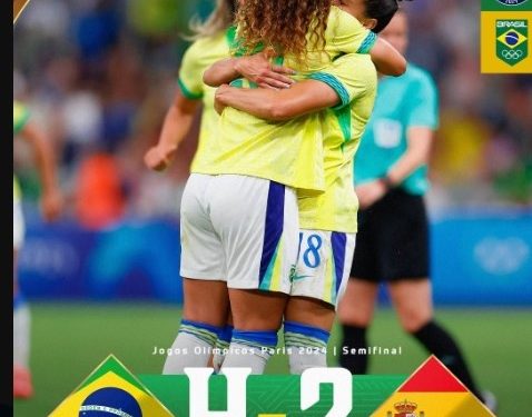 Brasil derrota Espanha e garante lugar na final do futebol feminino