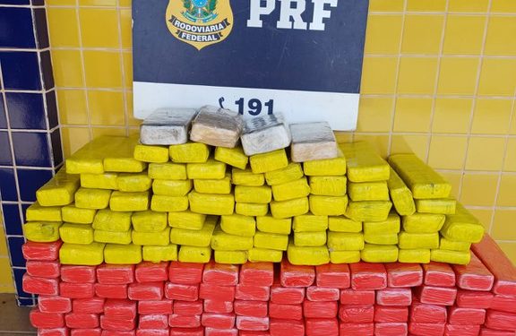 PRF apreende quase 100 Kg de entorpecentes em Feira de Santana