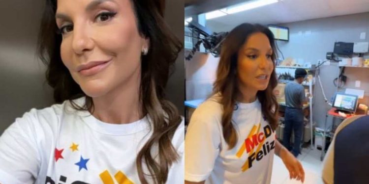 Ivete Sangalo vira atendente e surpreende clientes do Mc Donalds em Salvador