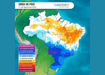 Maior frente fria do ano leva frio do Sul ao Acre no Norte do país