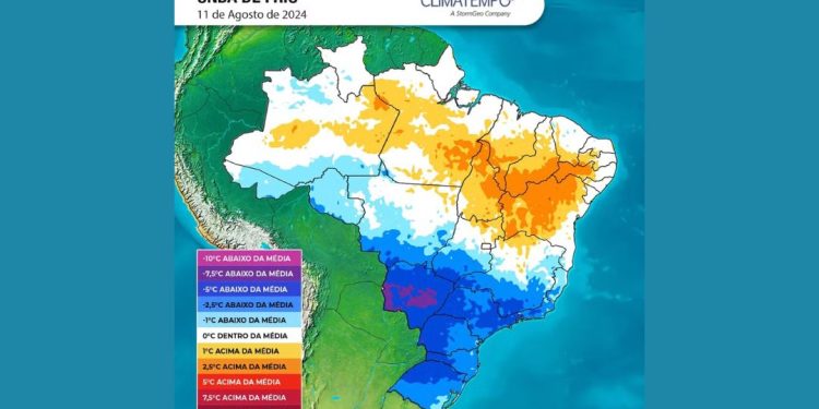 Maior frente fria do ano leva frio do Sul ao Acre no Norte do país