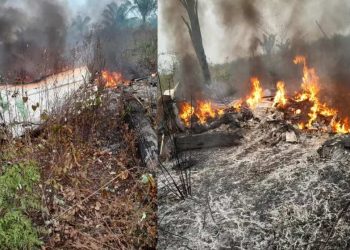 Avião de pequeno porte cai e deixa 5 mortos em  zona rural de Mato Grosso