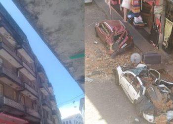 Prédio desaba parcialmente no Pelourinho e atinge veículos