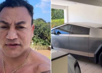 Popó ostenta único Tesla Cybertruck da Bahia; carro é avaliado em R$ 1,5 milhão