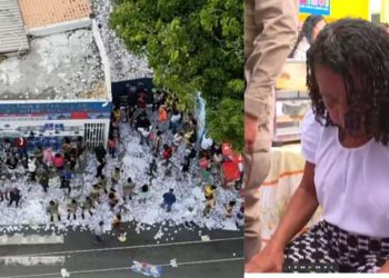 Mulher cai em buraco escondido por santinhos na Bahia