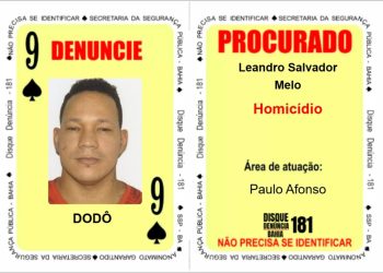 Baralho do Crime da SSP é atualizado com cinco cartas estampando foragidos