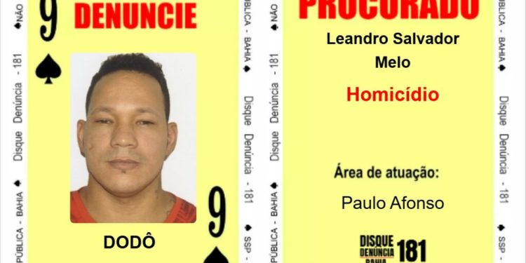 Baralho do Crime da SSP é atualizado com cinco cartas estampando foragidos