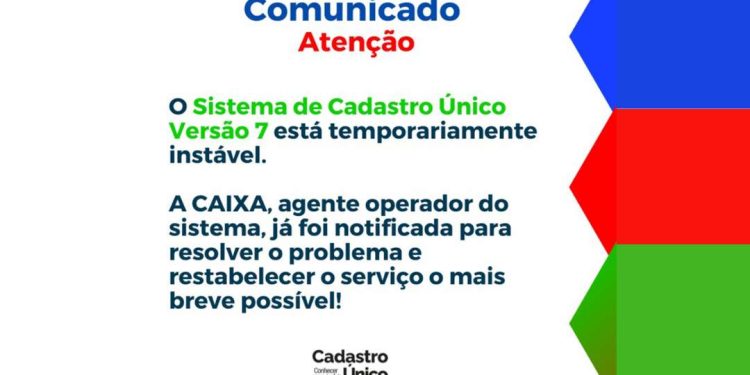 Feira: Sistema do CadÚnico apresenta instabilidade nacional