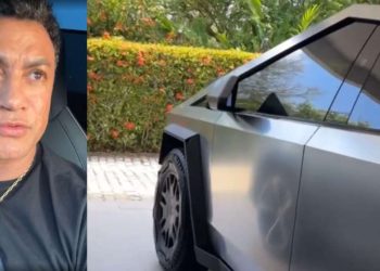 Popó Freitas viaja com Tesla Cybertruck e diz ter sido parado em postos da polícia na estrada