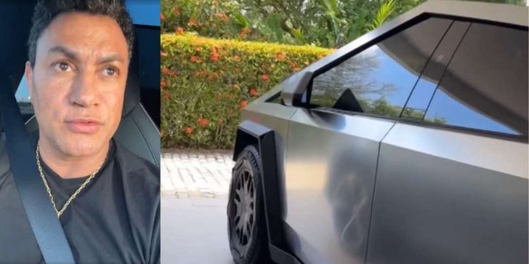 Popó Freitas viaja com Tesla Cybertruck e diz ter sido parado em postos da polícia na estrada