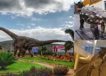 Fábrica na Bahia produz esculturas de dinossauros para todo o Brasil