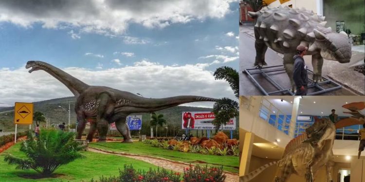 Fábrica na Bahia produz esculturas de dinossauros para todo o Brasil