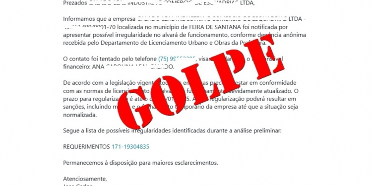 Feira: Sedur alerta sobre golpes envolvendo alvarás e orienta empresários a se protegerem
