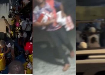 Caminhão de cerveja tomba e é saqueado em Feira de Santana; tiro e agressões foram registrados