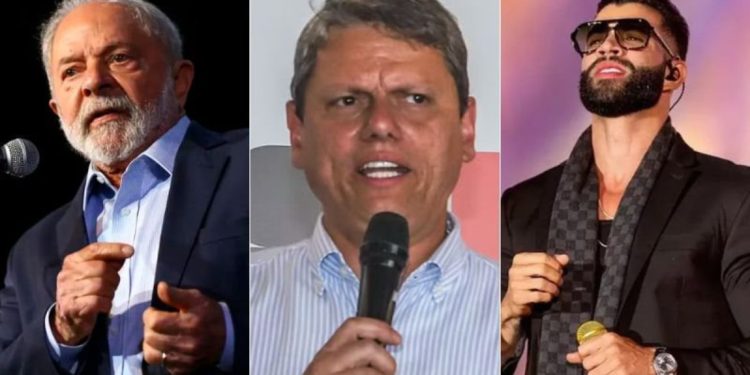 Pesquisa mostra Lula à frente de Tarcísio e Gusttavo Lima na disputa pela Presidência em 2026