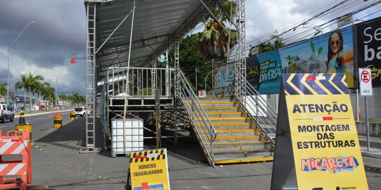 Feira se prepara para a Micareta: Estrutura dos camarotes começam a tomar forma