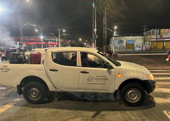Carro fumacê entra em ação no Circuito Maneca Ferreira antes da Micareta