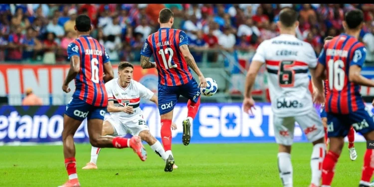 Com dois de Willian José, Bahia vence o São Paulo na Fonte Nova e sobe na tabela