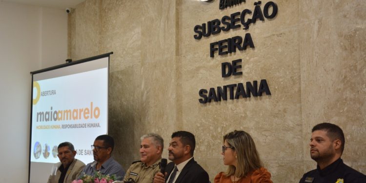 Maio amarelo é lançado em Feira com chamado por mais consciência no trânsito