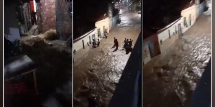 Fortes chuvas causam alagamentos em Cachoeira e mobilizam equipes de resgate