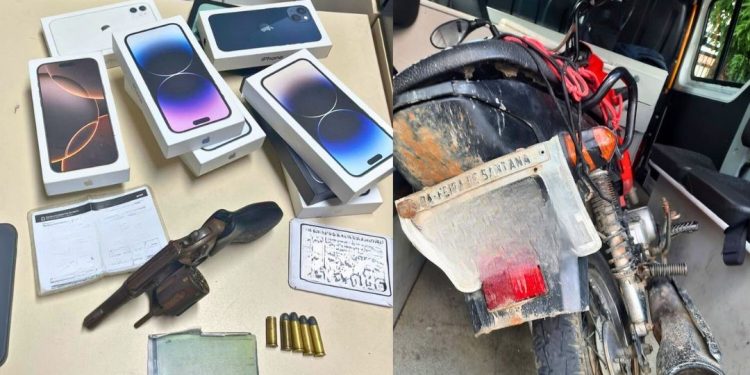 Sargento da PM é baleado durante assalto a loja de celulares em Feira de Santana