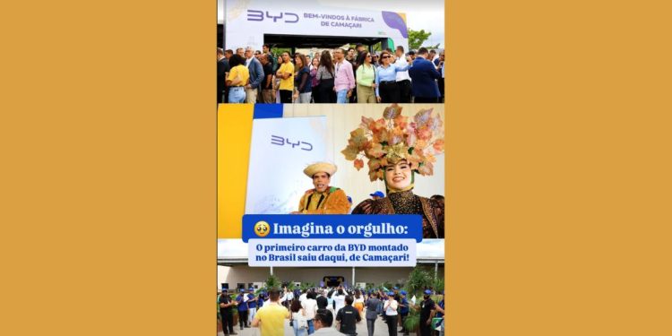 BYD inicia produção de veículos ainda em 2025 na Bahia