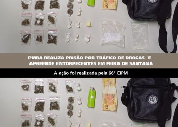 Polícia Militar prende homem por tráfico de drogas em Feira de Santana